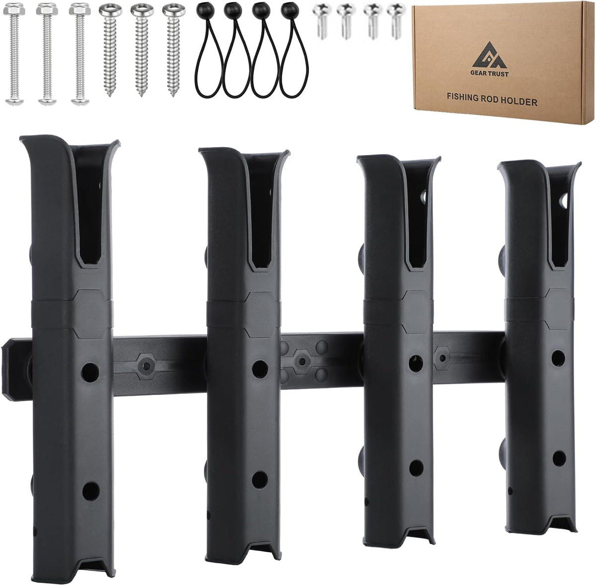 GearTrust Fishing Rod Holders, 4 Rod Holder for Boat Golf Cart & Garage