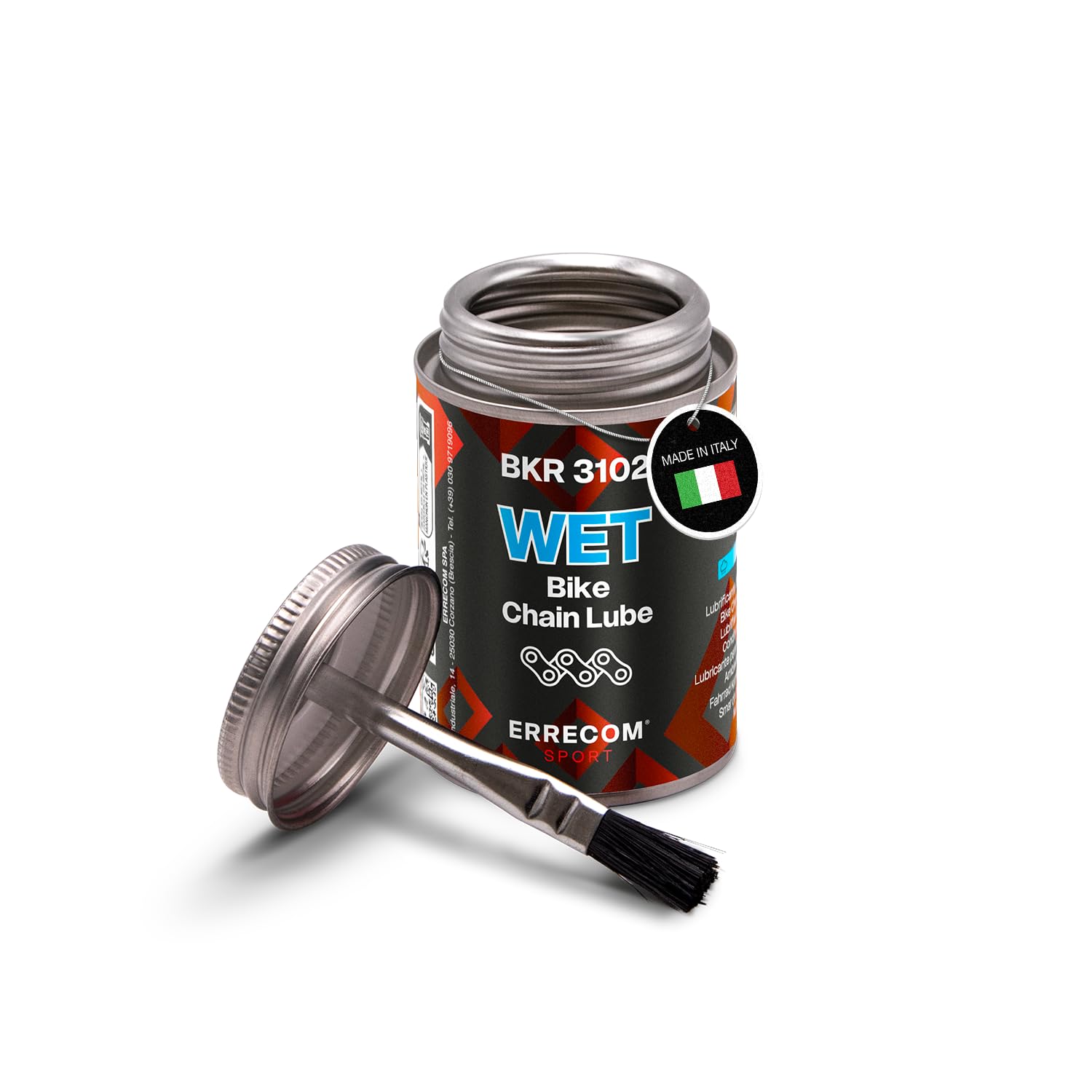 Errecom 1000 Miglia BKR 3101-4 fl oz (120 mL) Can, Dry Lube Bike Chain, for Dry and Dusty Weather Conditions, Brush Included