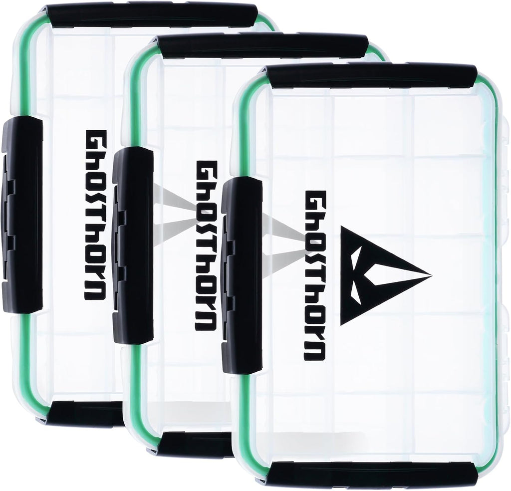 Ghosthorn Waterproof Fishing Tackle Box Organizer 3700 Lure Storage 3 Pack