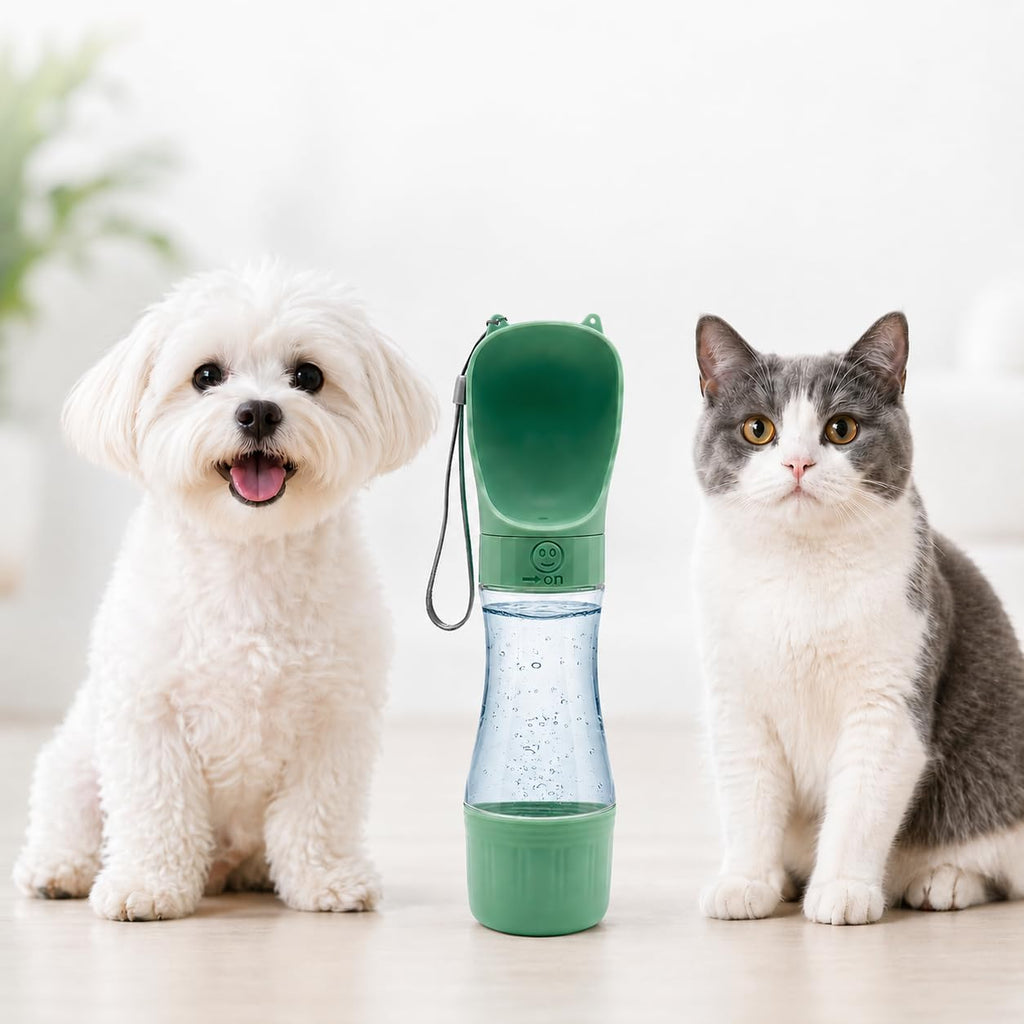 Portable Dog Water Bottle, Leak Proof Pet Water Dispenser for Walking, Travel, Hiking and Outdoor Use. Twist to Dispense Water. Twist Back to Lock in Spill proff.