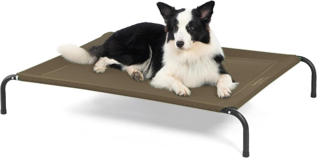 Bedsure Outdoor Elevated Cooling Dog Bed Large Sized Dog, 49in Terracotta