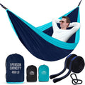 Vigel Camping Hammock - Durable Hammock, Nylon Hammock - Double or Single Hammocks - Portable Tree Hammocks for Outside - Easy to Set, Camping Accessories for Outdoor, Travel, Hiking