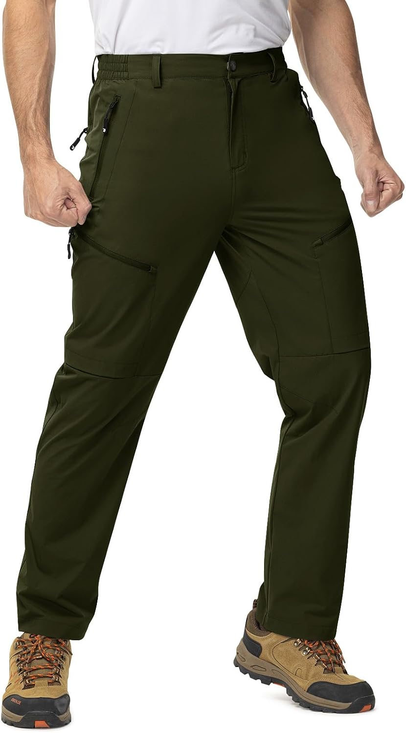 TBMPOY Mens Hiking Pants Lightweight Water Resistant Travel Outdoor Fishing