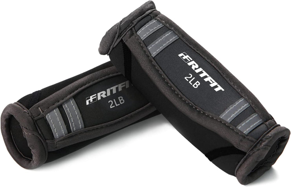 RitFit Soft Hand Weights Set with Reflective Straps Walking Dumbbell