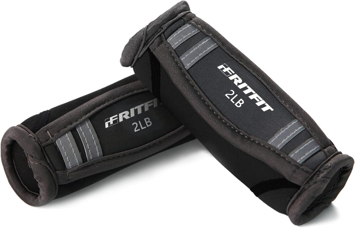 RitFit Soft Hand Weights Set with Reflective Straps Walking Dumbbell