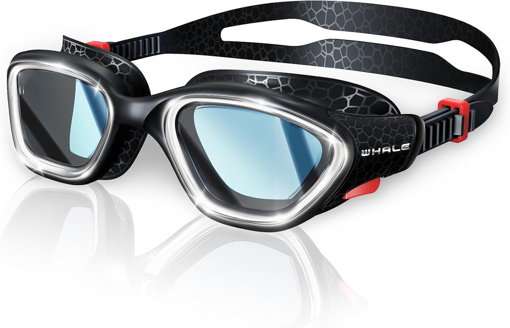 Whale Swim Goggles, HD Anti-Fog Goggles, Unisex | 100% UV Protection | Anti-Fog Design Clear Wide-Angle Underwater View