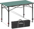 Portable Outdoor Adjustable Height Camping Table, Large for 2-6 Person