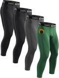 4 Pack Thermal Underwear Long Johns Fleece Base Layer Bottoms Thermal Leggings for Men Compression Pants