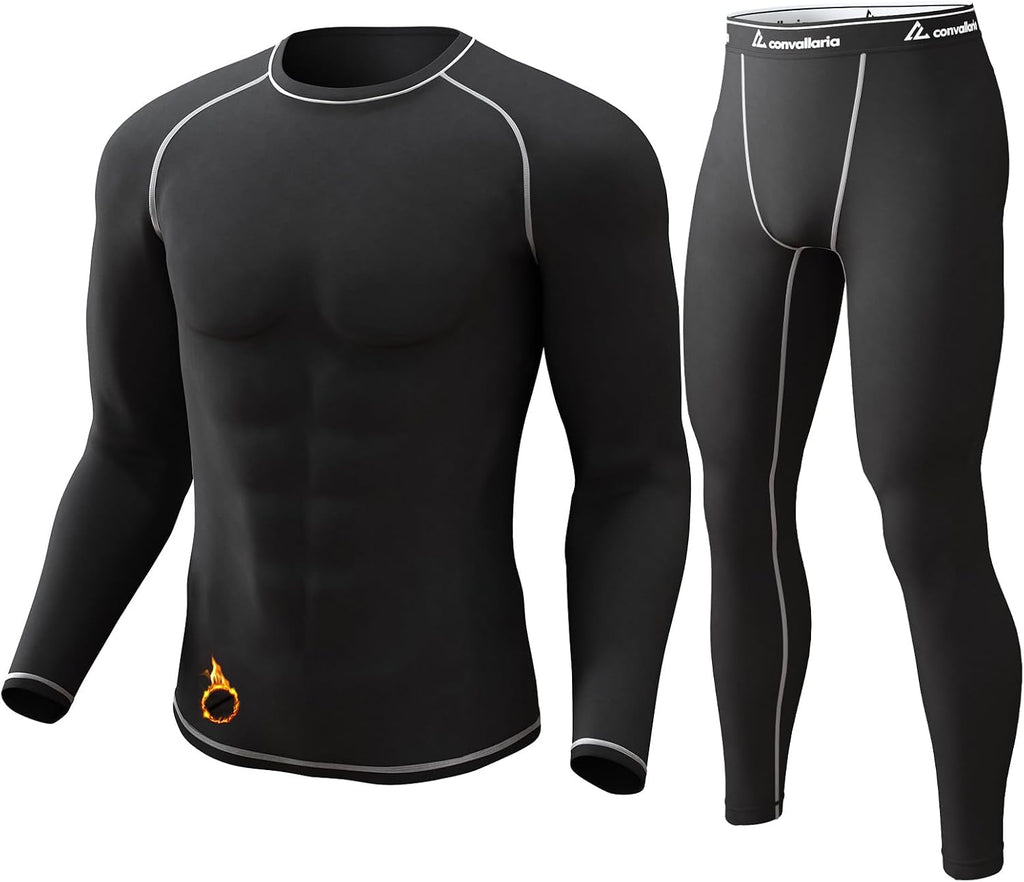 Mens Thermal Underwear Long Johns Sets Cold Weather Base Layer Shirts