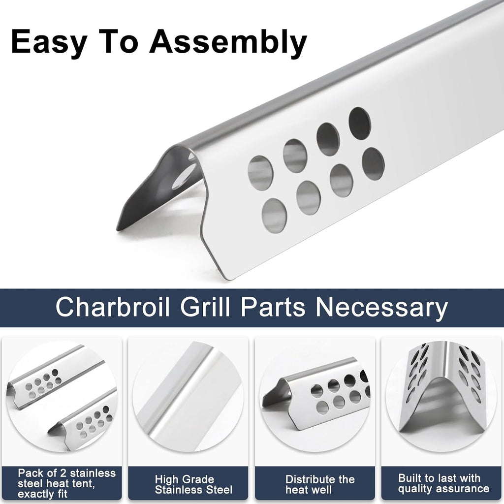 Criditpid Grill Replacement Parts for Charbroil 463242516 463242515, Cooking Grates, Emitter Plates, Burners, Heat Plates, Crossover Tubes & Ignitors for Charbroil Commercial Grill