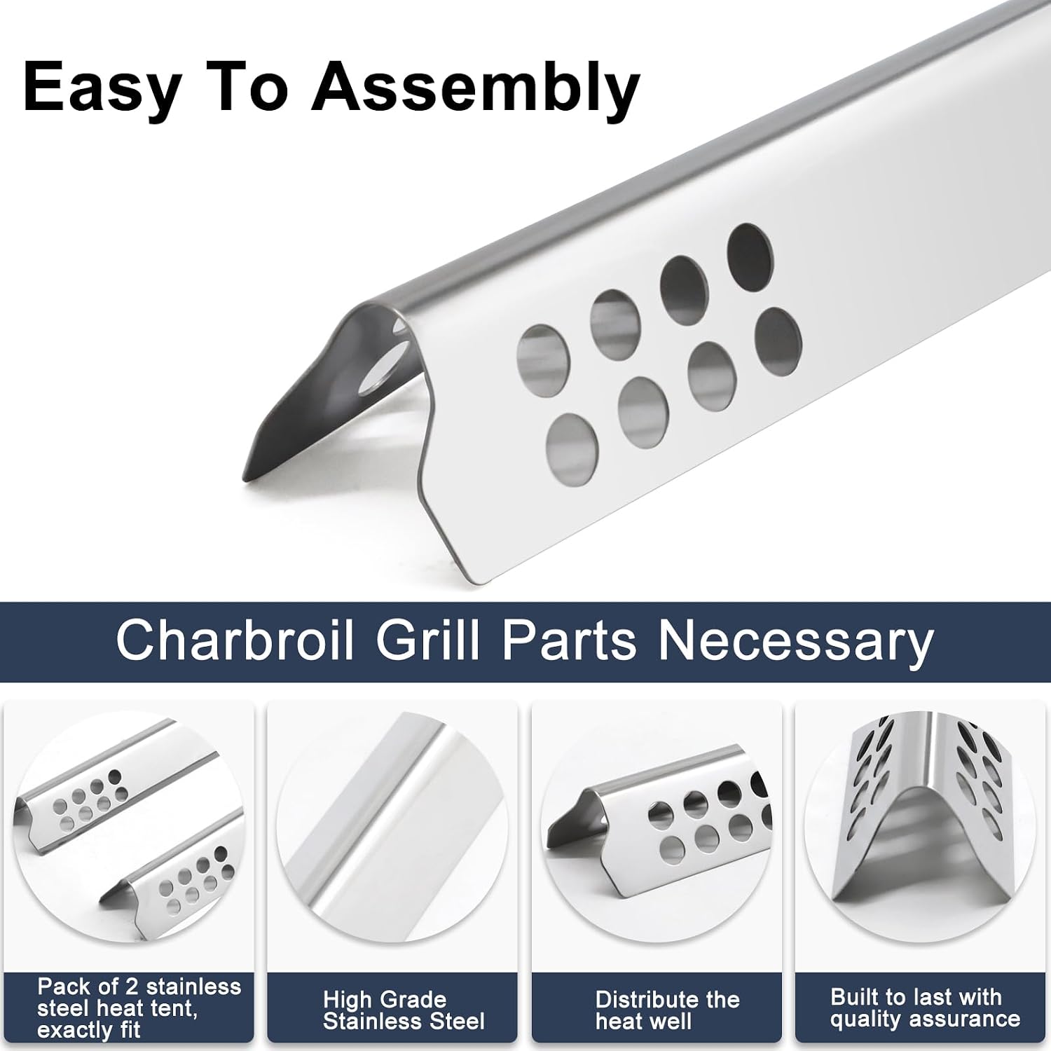Criditpid Grill Replacement Parts for Charbroil 463242516 463242515, Cooking Grates, Emitter Plates, Burners, Heat Plates, Crossover Tubes & Ignitors for Charbroil Commercial Grill