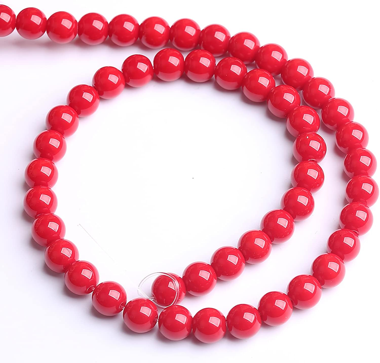 160PCS 4MM Red Glass Round Spacer Loose Beads for Jewelry Making DIY Bracelet Necklace