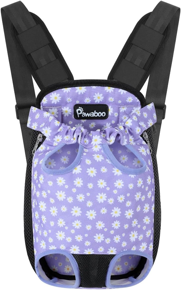 Pawaboo Dog Backpack Carrier, Front Chest Carrier for Small Dogs