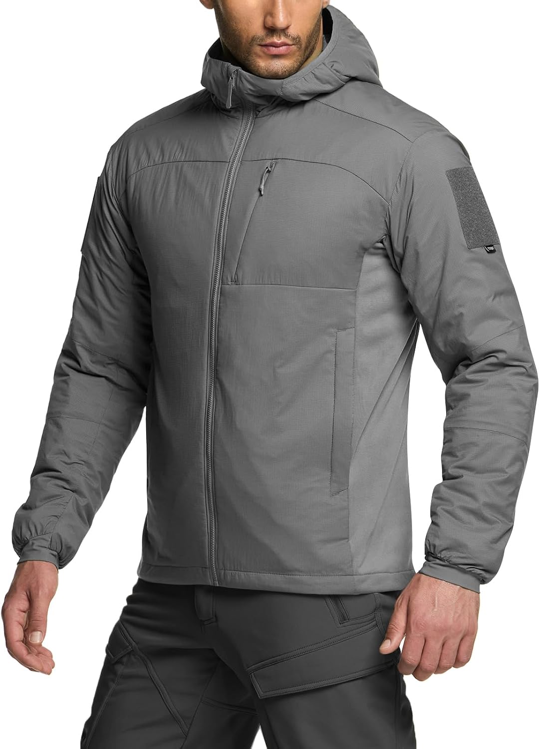 CQR Men's Lightweight Warm Insulated Jacket, Windproof Water Resistant Winter Active Coat for Hiking Work Outdoor Tactical