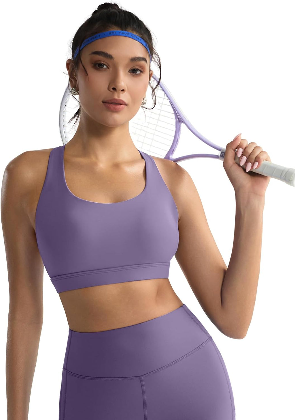RUNNING GIRL Cross Back High Impact Sports Bras for Women