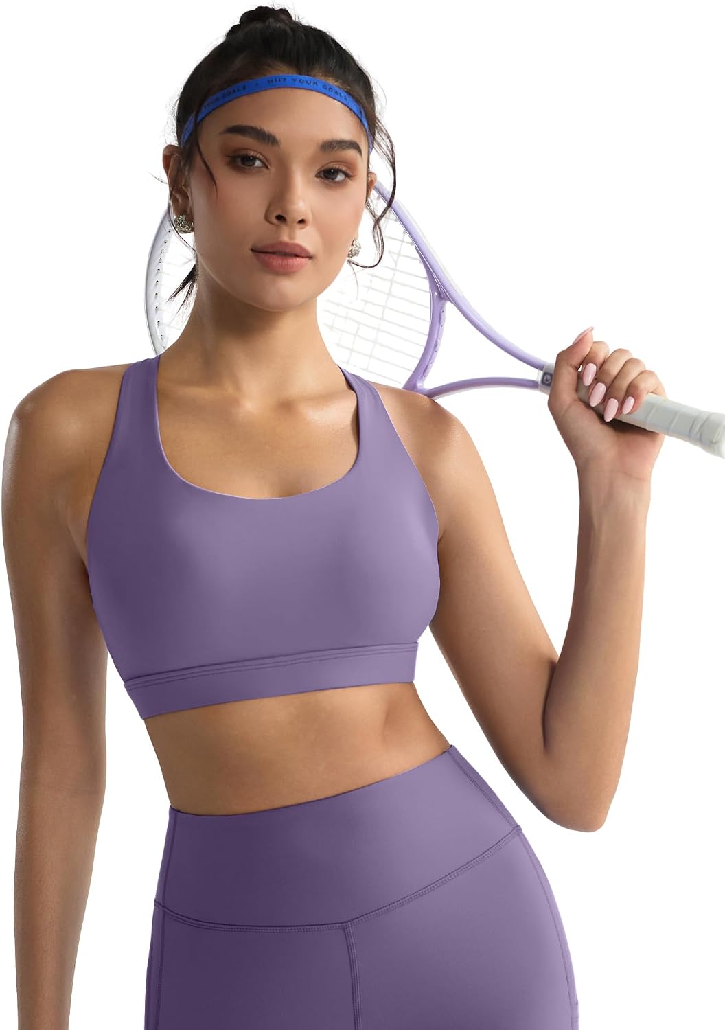 RUNNING GIRL Cross Back High Impact Sports Bras for Women