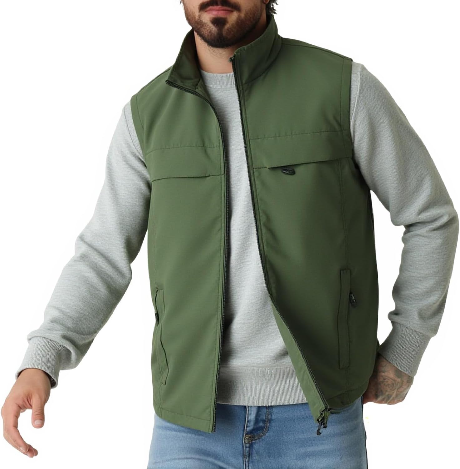 Men's Fishing Vest Utility Casual Lightweight Outdoor Vest Work Fish Photo Travel Sleeveless Jackets Vest