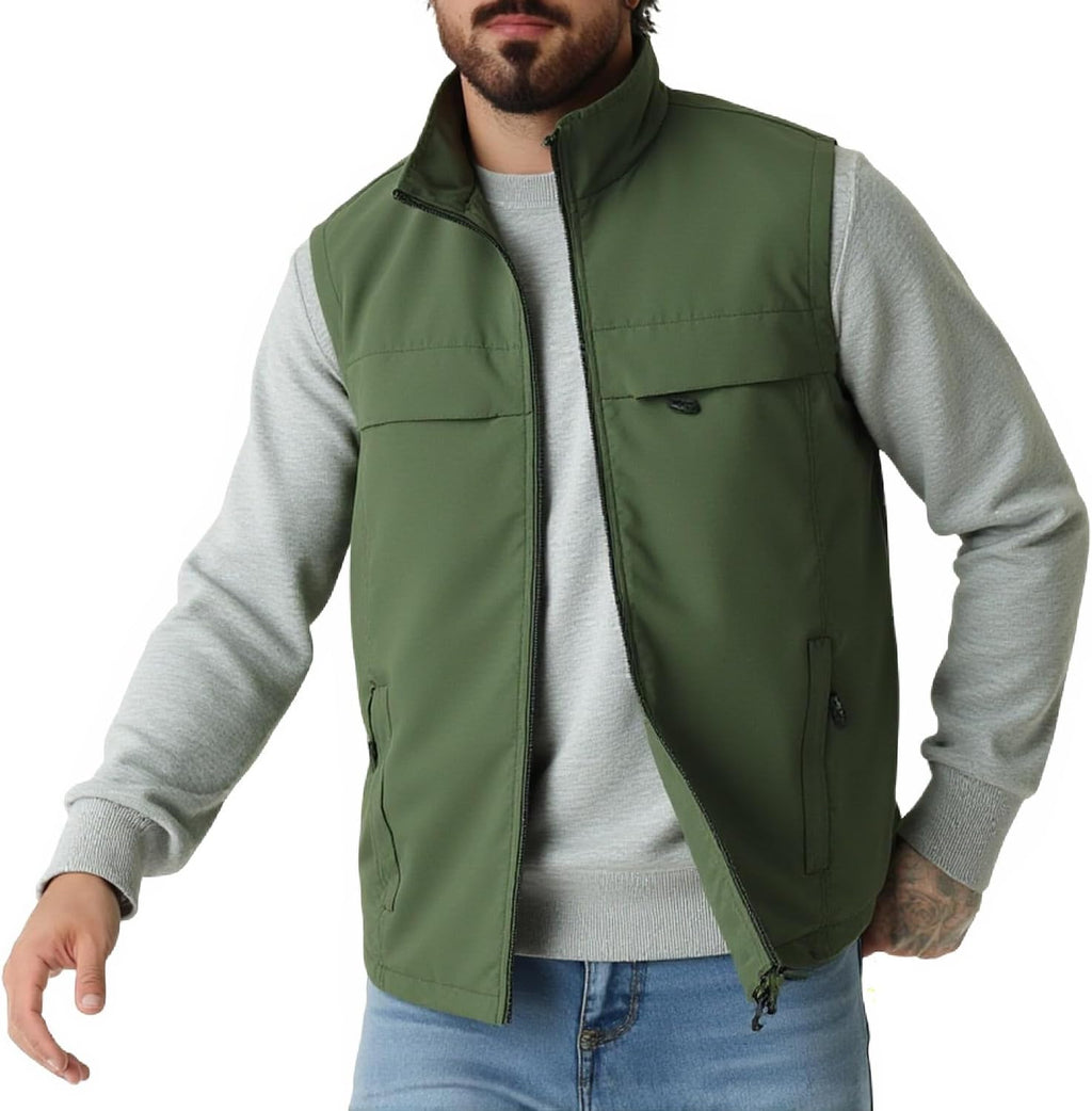 Men's Fishing Vest Utility Casual Lightweight Outdoor Vest Work Fish Photo Travel Sleeveless Jackets Vest
