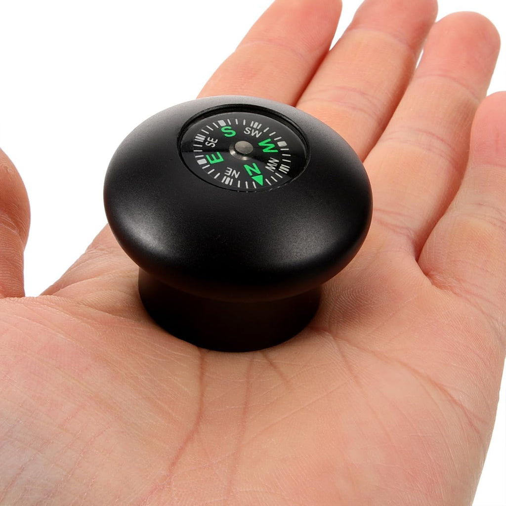 SUPVOX Trekking Pole Ball Handle Compass: Socket-in Hiking Stick Knob Compass Replacement for Wood Walking Poles, Mountaineering, and Climbing