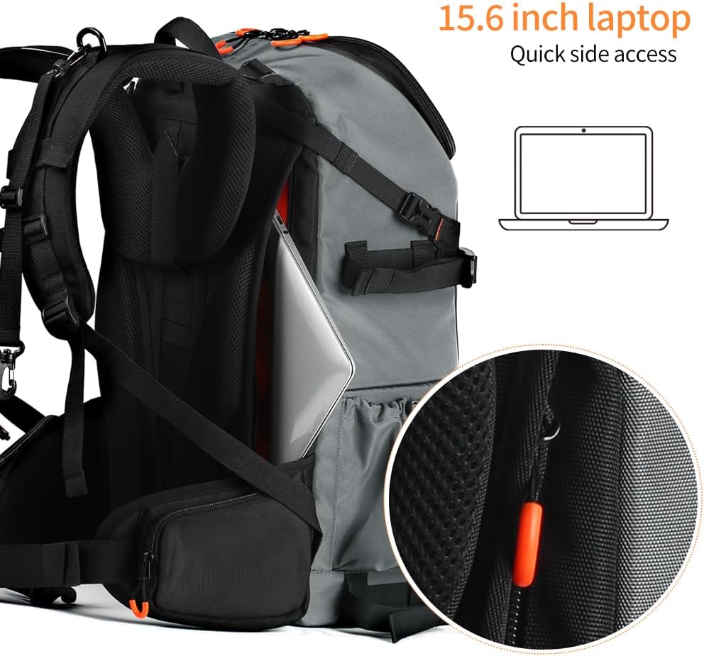 K&F CONCEPT Camera Bag 32L, 2 in 1 Camera Backpack