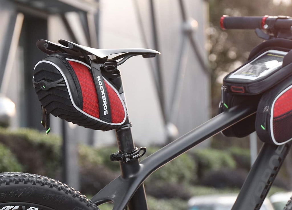 ROCKBROS Bike Saddle Bag Under Seat Bicycle Seat Bag 3D Shell for MTB/Road