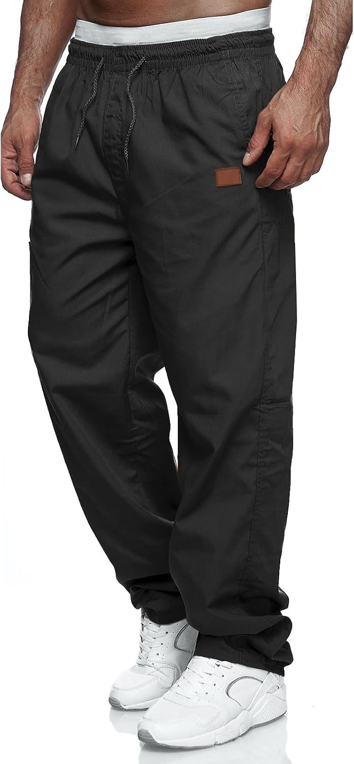 Rela Bota Mens Casual Jogger Pants Cargo Pants Drawstring Sweatpants