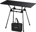 Aluminum Roll Up Camping Table 35''x16'', 4 Adjustable Heights Up to 28''
