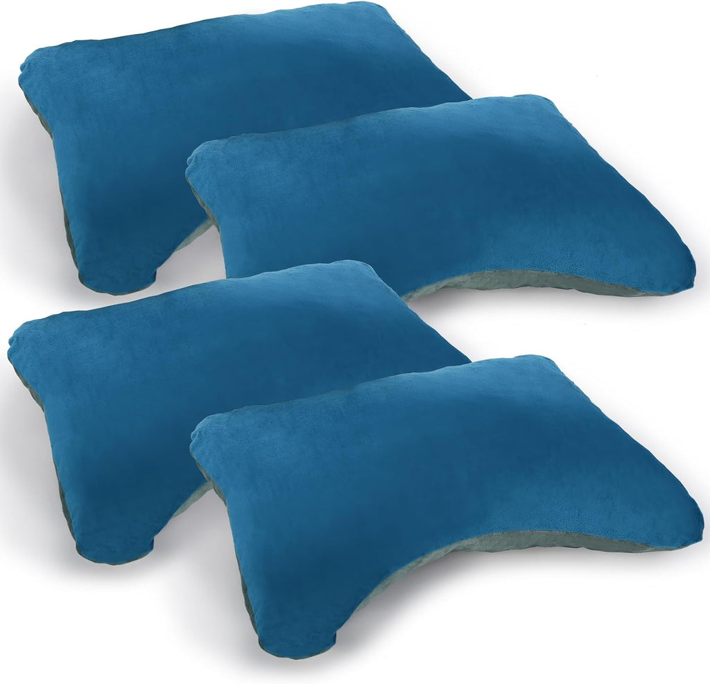 REDCAMP 4 Pack Camping Pillow Sleep–Memory Foam Travel Pillow, Bright Navy