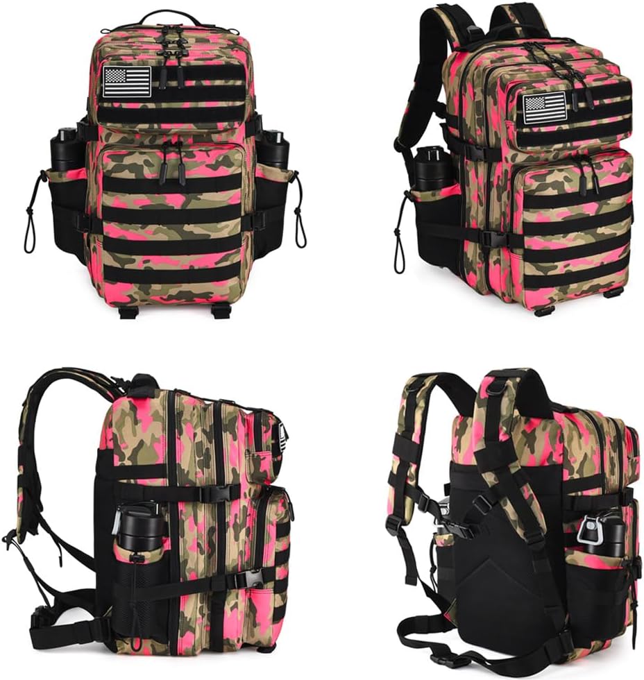 45L Tactical Backpack for Men Women, Military Assault Pack with MOLLE, Large 3 Day Bug Out Bag for Hiking Camping