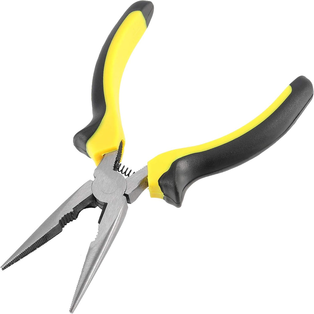 12 Pack 6 Inch Needle Nose Pliers with Wire Cutter and Spring, Non-Slip and Comfortable Handle Design for Bending Wire, Handcraft, Electronic Product Repair