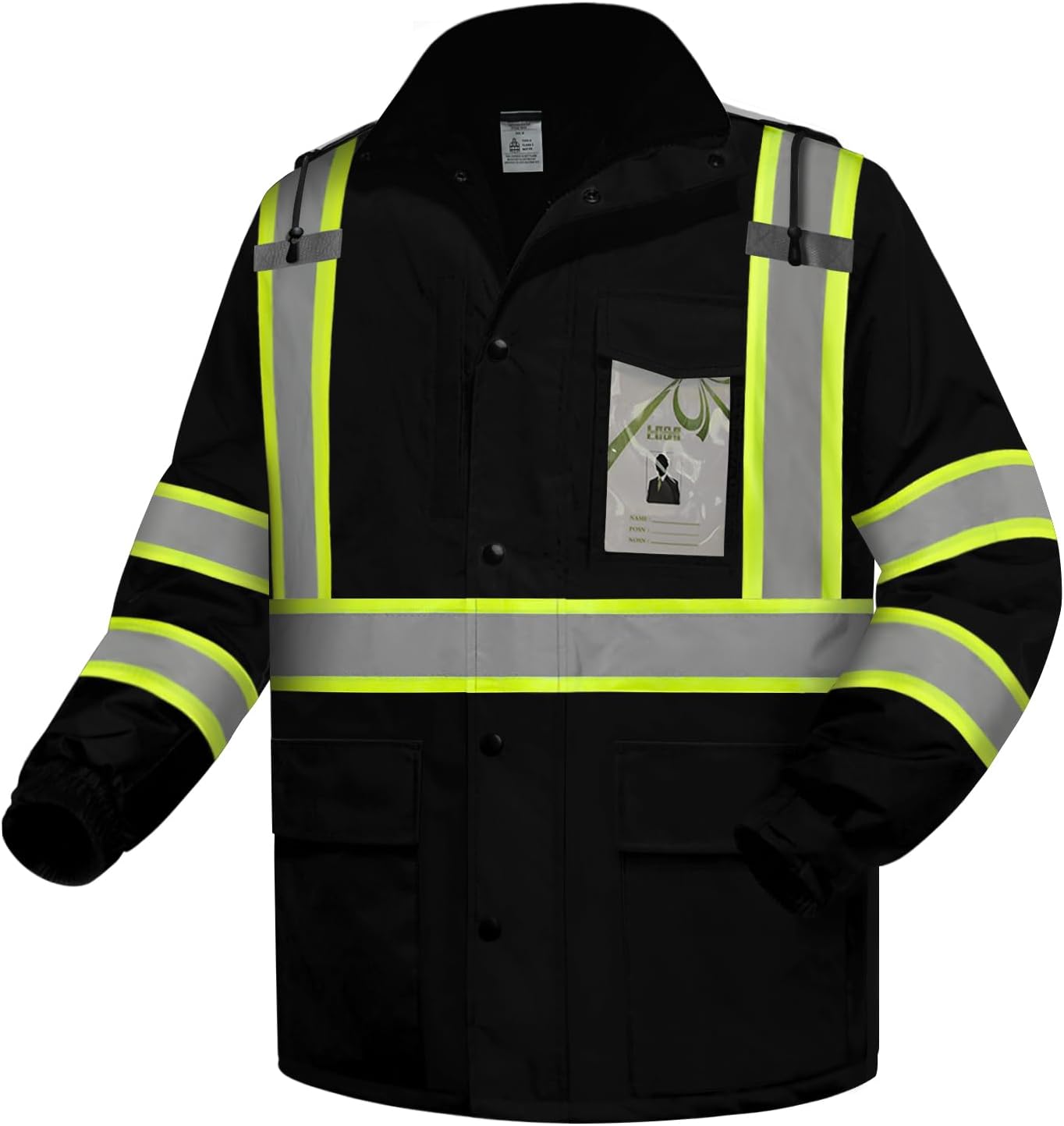 Reflective High Vis Safety Jackets for Men, Yellow-B, L