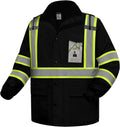High Visibility Safety Jacket, Reflective Jacket, Black BF, S