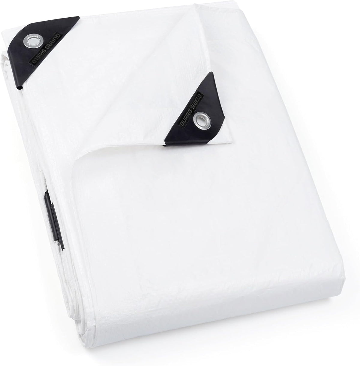 GUARD SHIELD Tarp White 6x6 Feet Multi Purpose Waterproof Poly Tarp Cover 5mil
