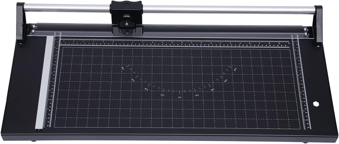 Manual Precision Sliding Rotary Paper Trimmer 24 Inch Photo Paper Film PVC Rolling Cutter Trimmer Paper Craft Tool with Sharp Blade