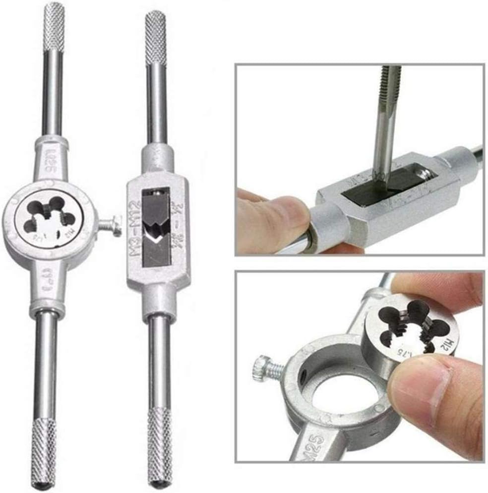 Tap and Die Set 40 PCS Alloy Steels Cutting External and Internal Threads SAE Inch Size for Create New Threads or Repair Damaged Threads