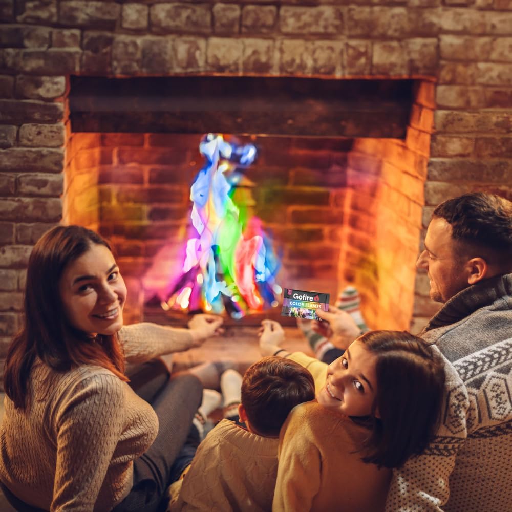 GOFIRE Color Flame - Safe for Indoor & Outdoor, 1 Hour Burn - 30 Pack