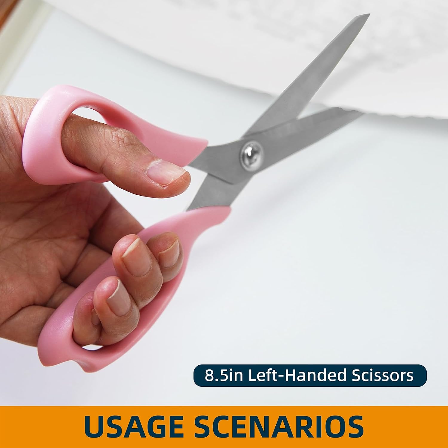 MANUFORE Left-Handed Fabric Sewing Scissors and Rotary Cutter with Blades