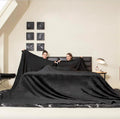 COOVA Oversized King Fleece Blanket 120x120 inches, Soft Cozy Warm Giant Extra Large 10'x10' Blanket for Bed, Sofa, Couch,Travel, Camping, California Huge Flannel Big Throw Blanket, Black