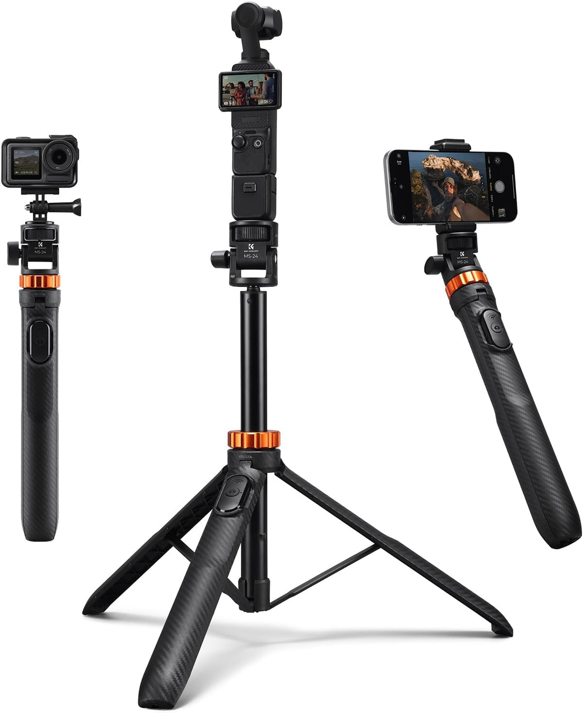 K&F CONCEPT 69'' Selfie Stick Tripod for Pocket 3