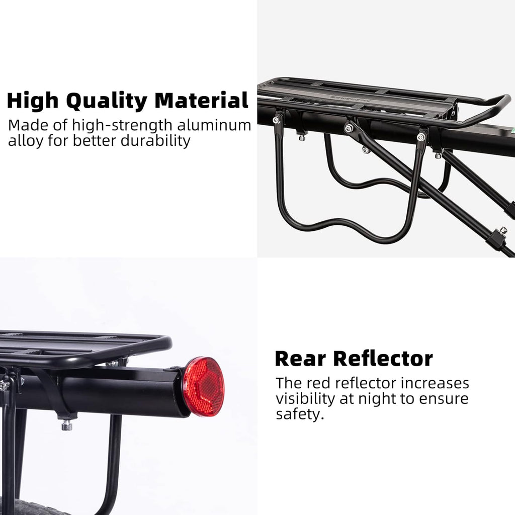 ROCKBROS Rear Bike Rack Quick Release Bike Cargo Rack for Luggage Commuting