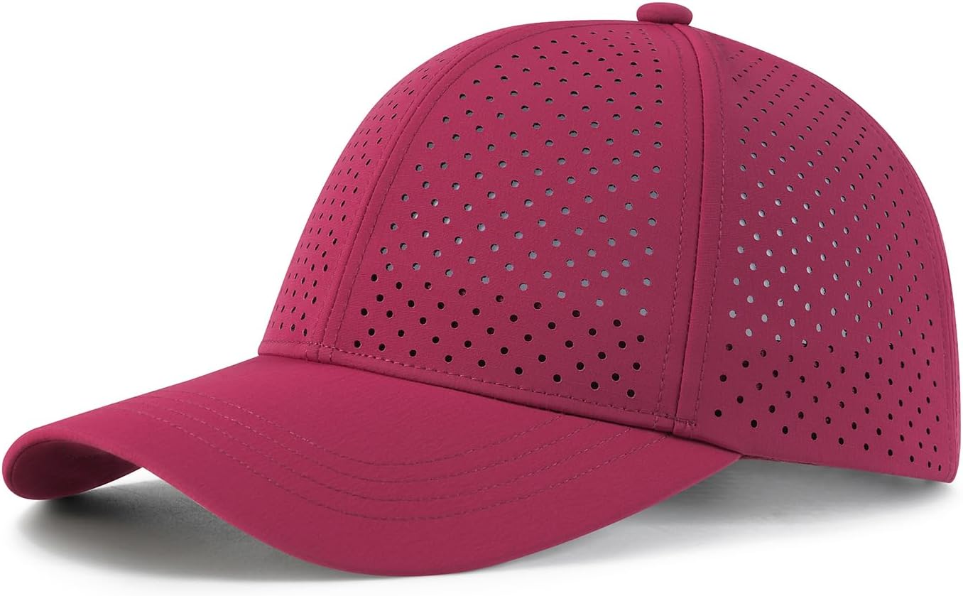 FEINION Men Laser Mesh Breathable Snapback Baseball Cap