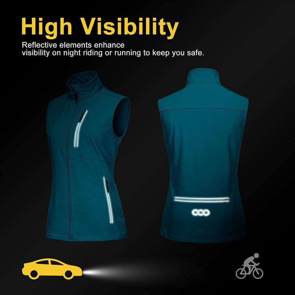 33,000ft Women's Lightweight Running Vest with 6 Pockets for Travel Golf