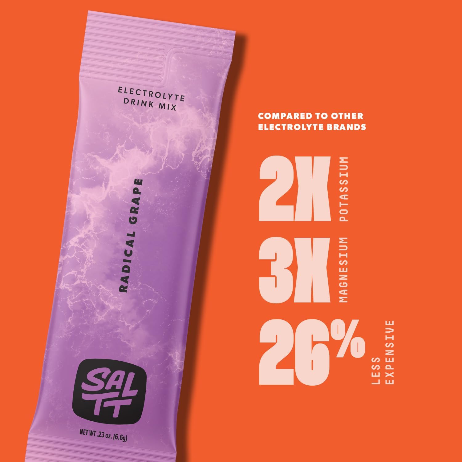 SALTT Electrolyte Packets - Radical Grape (30 Sticks) - Zero Sugar