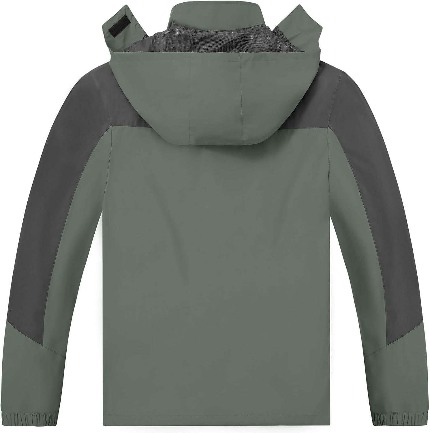 TEZO Mens Rain Jacket Waterproof with Hooded Hiking Coat Lightweight Windbreaker