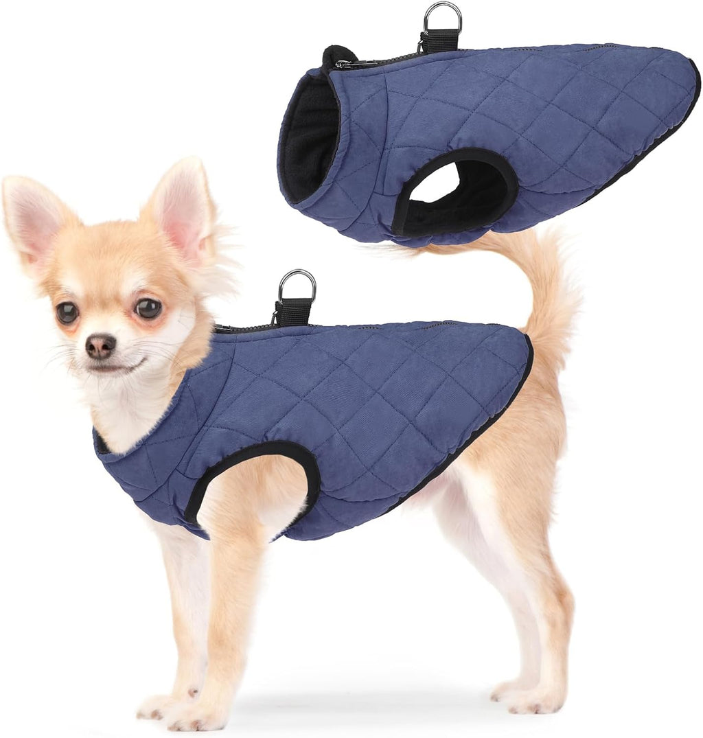 SCENEREAL Winter Dog Vest Coat with Built-in Harness