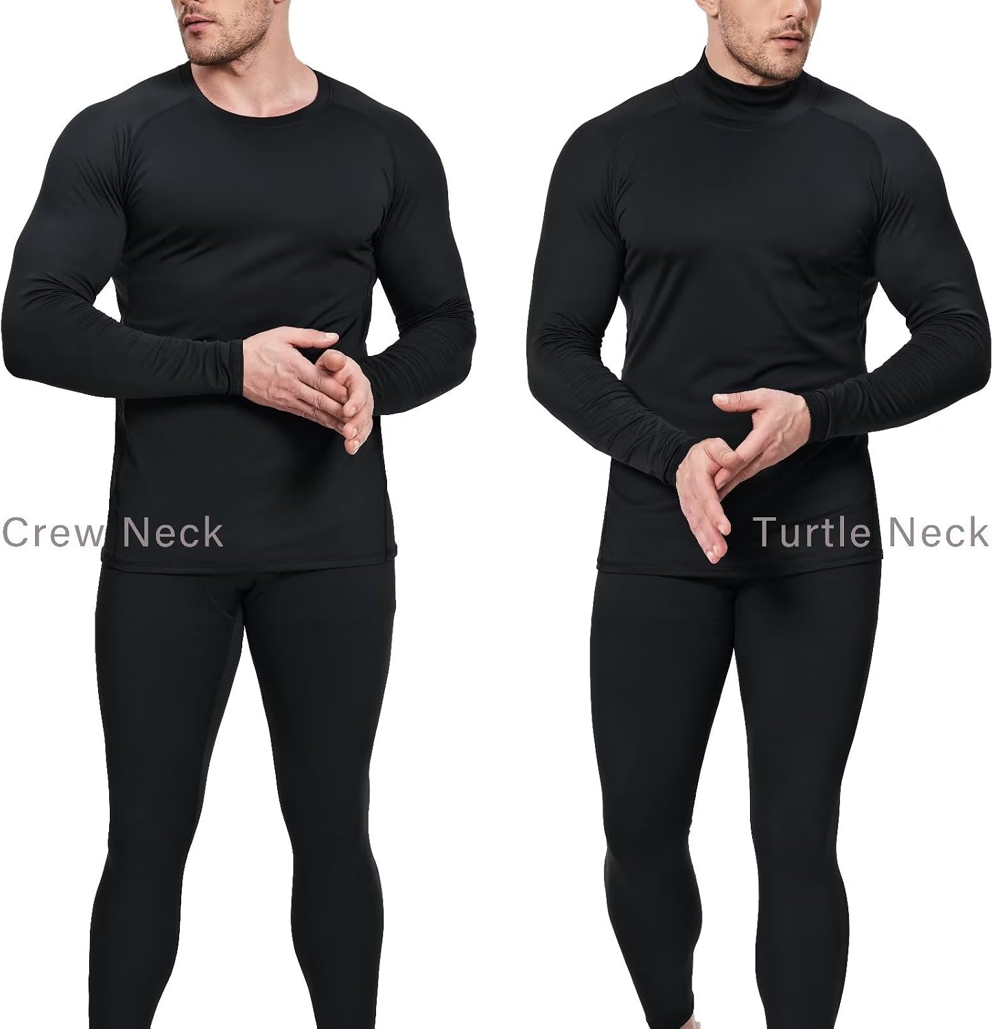 4 or 5 Pack Men's Thermal Compression Pants Fleece Lined Tights Leggings