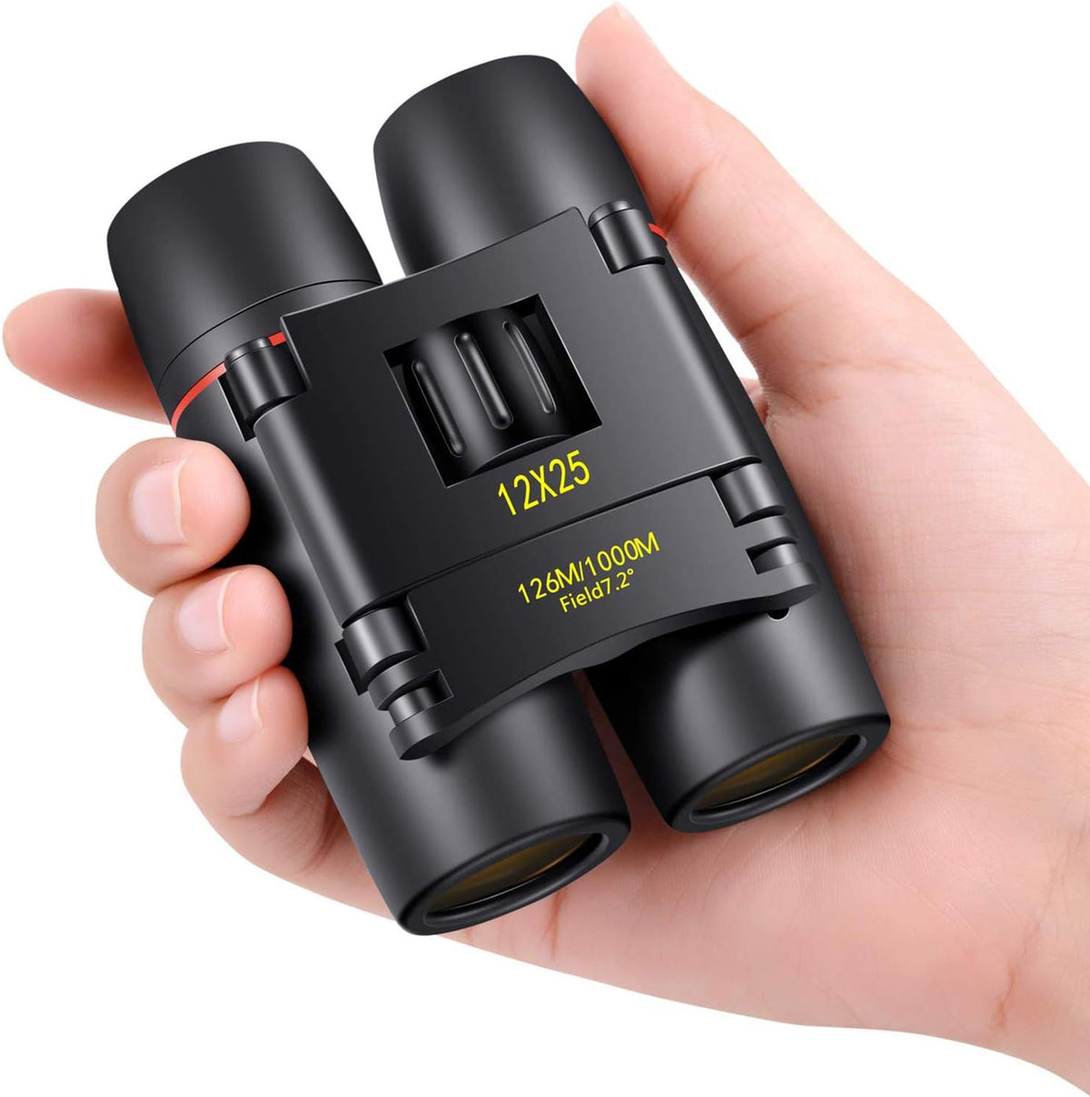POLDR 12X25 Small Pocket Binoculars Compact for Adults