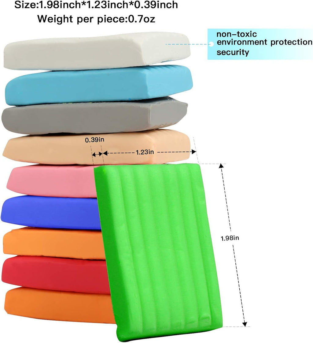 Aestd-ST Polymer Clay Kit 50 Colors, Oven Bake Modeling Clay for Kids