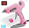 Hot Glue Gun Large 60W/100W Dual Temp W/Full Size Stick Set,Pink