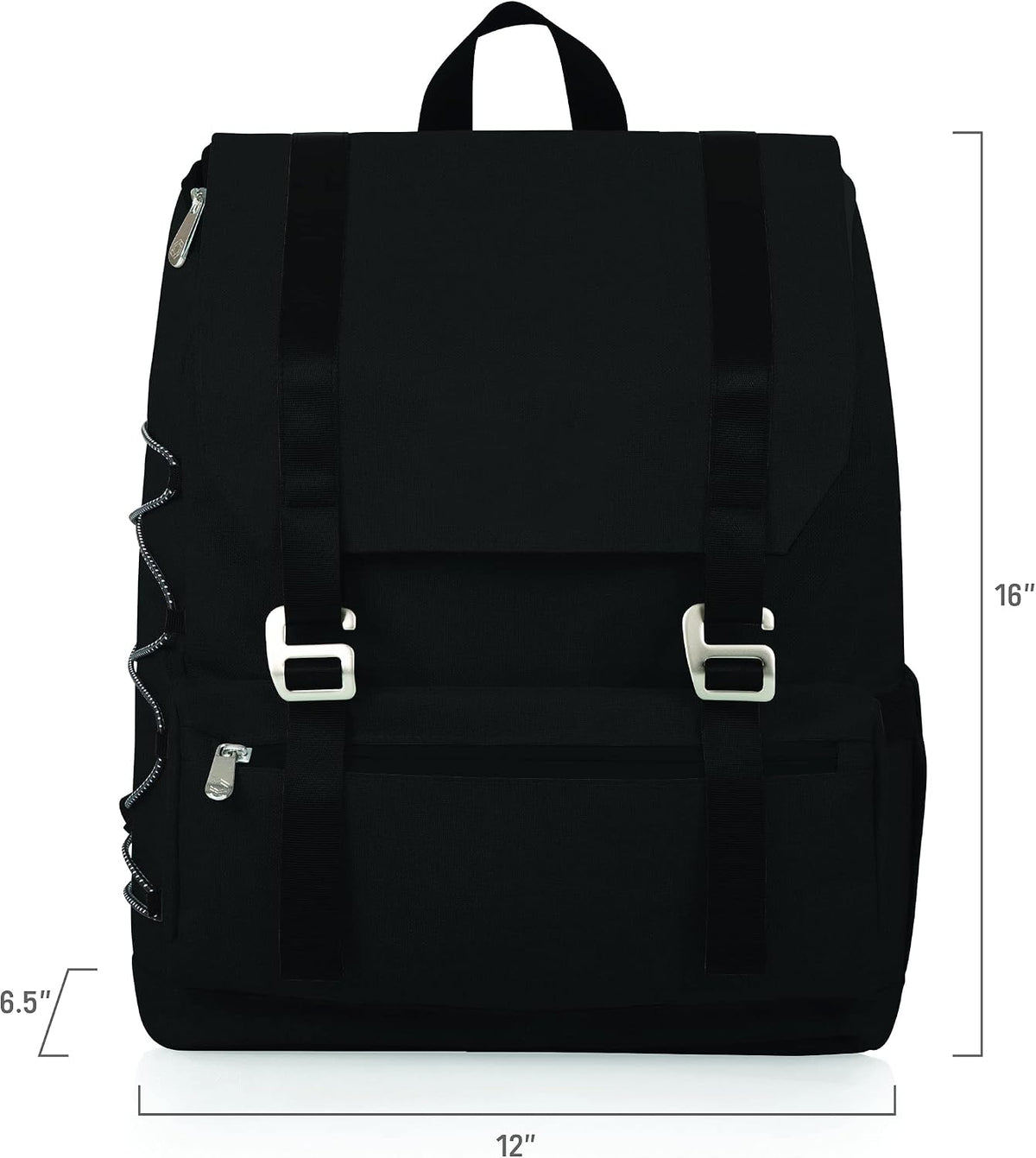 Picnic TIME OTG Traverse Backpack Cooler, Modern Backpack Cooler with 28-Can Capacity, Fully Insulated Outdoor Bag with Water Resistant Interior, Pockets, Straps, and Bottle Opener, (Black)